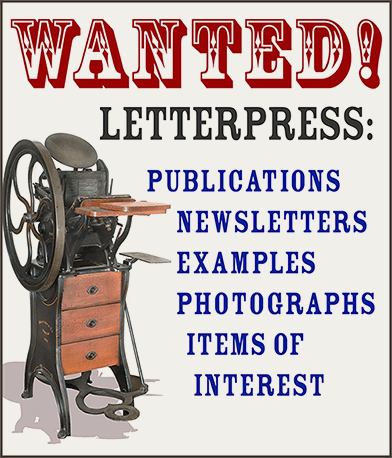 Wanted! Letterpress Examples